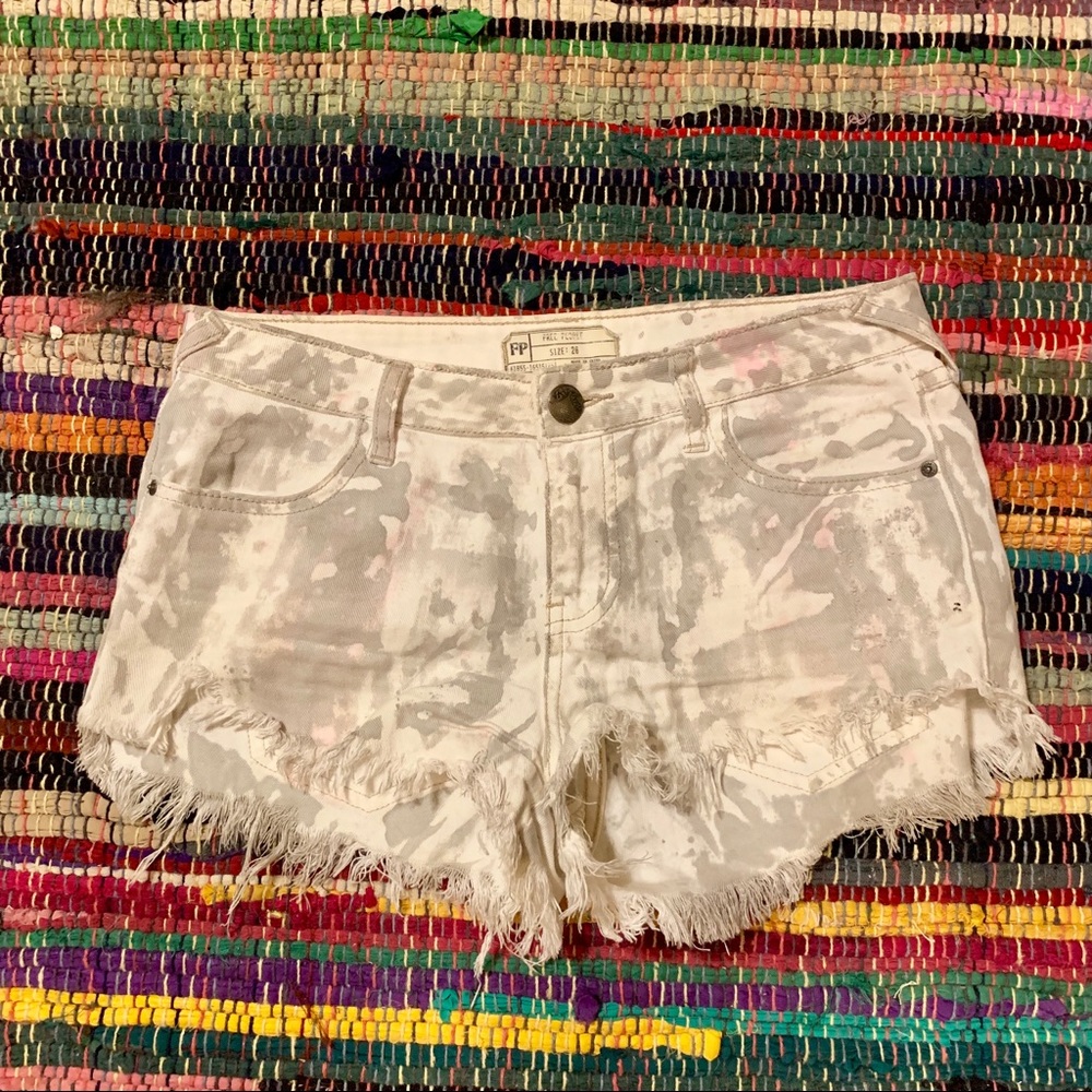 Free people white coloring shorts